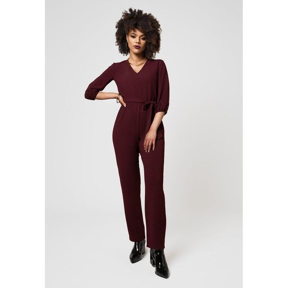 Leota Women's Sandra Jumpsuit in Maroon - Picture 2 of 5